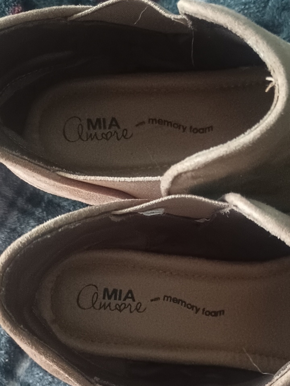 Mia Amore Taupe Suede Slip-On Ankle Booties - Picture 2 of 8